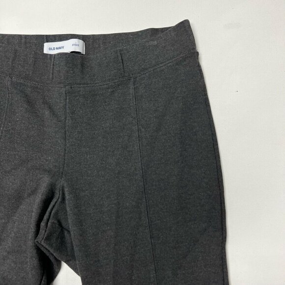 Old Navy Womens Stevie Skinny Pants Gray Mid Rise Elastic Waist Stretch Knit L - Picture 4 of 10